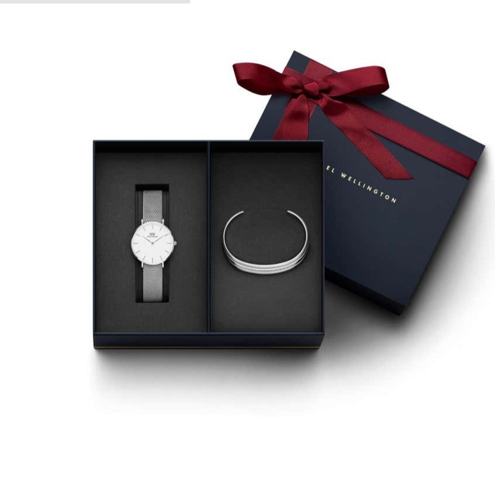 Daniel Wellington silver watch & bracelet